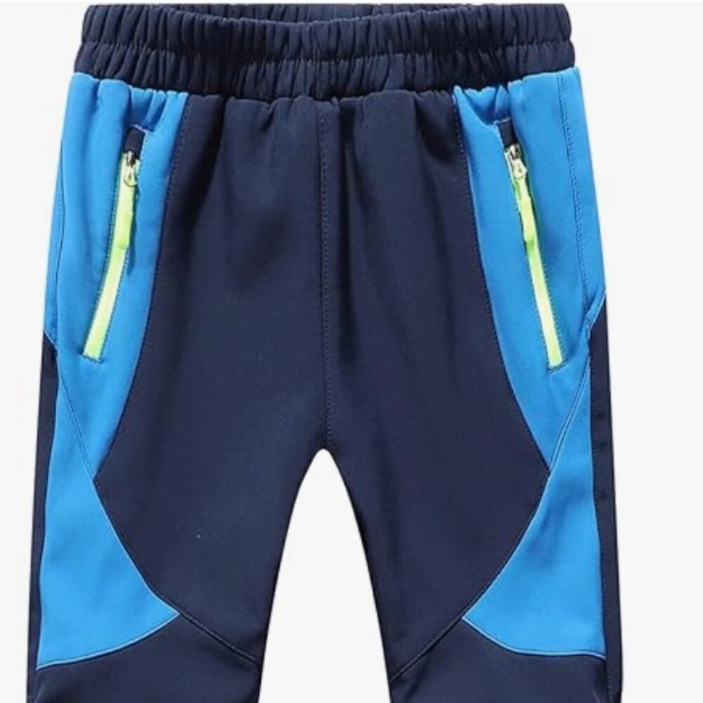 Kids Snow Ski Pants Hiking Boys Girls Outdoor Waterproof Windproof Fleece Warm S